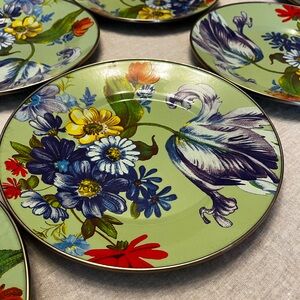 MacKenzie-Childs Vibrant Floral Enamelware Dinner Plates